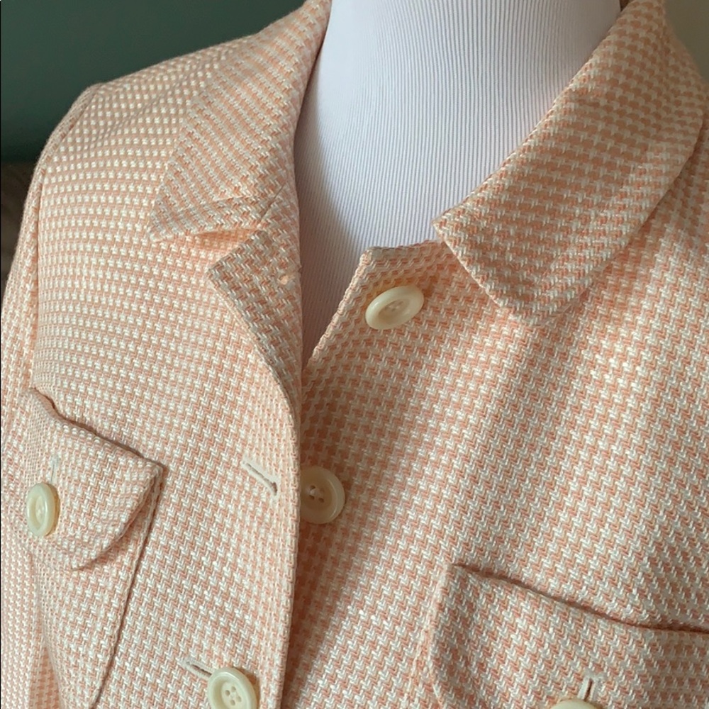 Ann Taylor peach and cream long coat jacket NWT - Picture 3 of 6